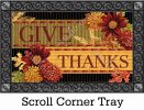 Indoor & Outdoor Thankful Turkey MatMates Doormat-18x30