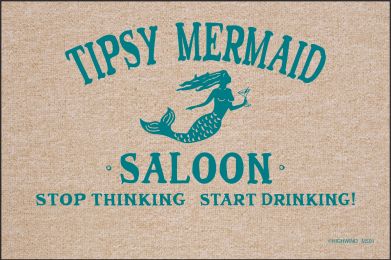 Tipsy Mermaid Saloon Doormat-19x30 Funny