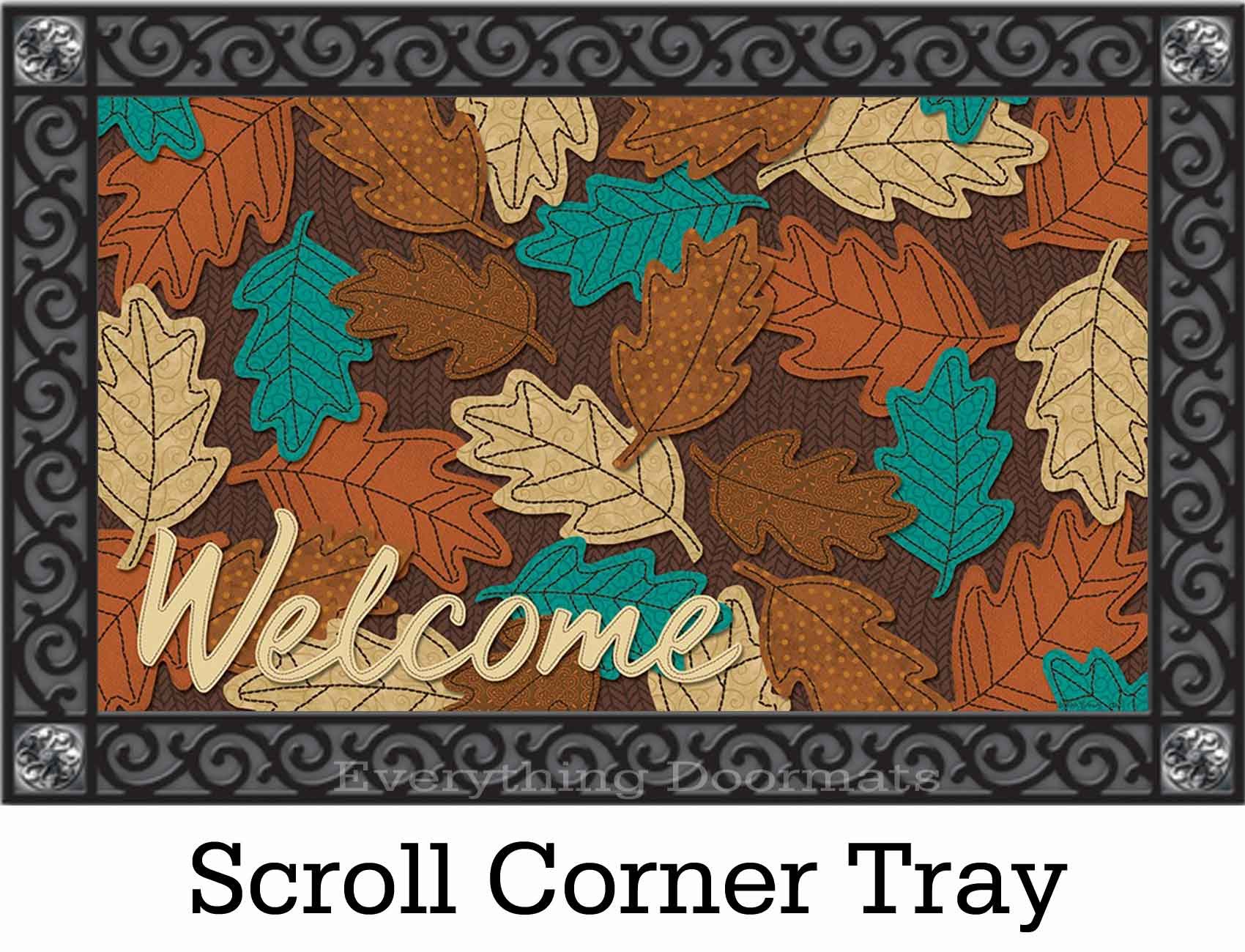 Indoor & Outdoor Fall Leaves Insert Doormat 18x30