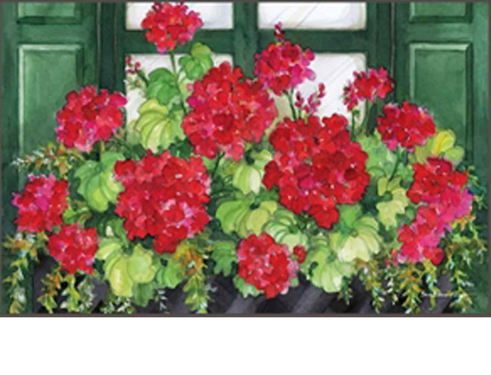 & Outdoor Window Box Geranium MatMate Doormat & Outdoor Window Box Geranium MatMate Doormat