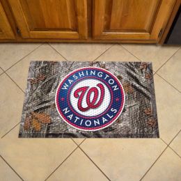 Washington Nationals Scrapper Doormat - 19 x 30 Rubber (Field & Logo: Camo & Logo)