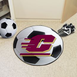Central Michigan University Ball-Shaped Area Rugs (Ball Shaped Area Rugs: Soccer Ball)