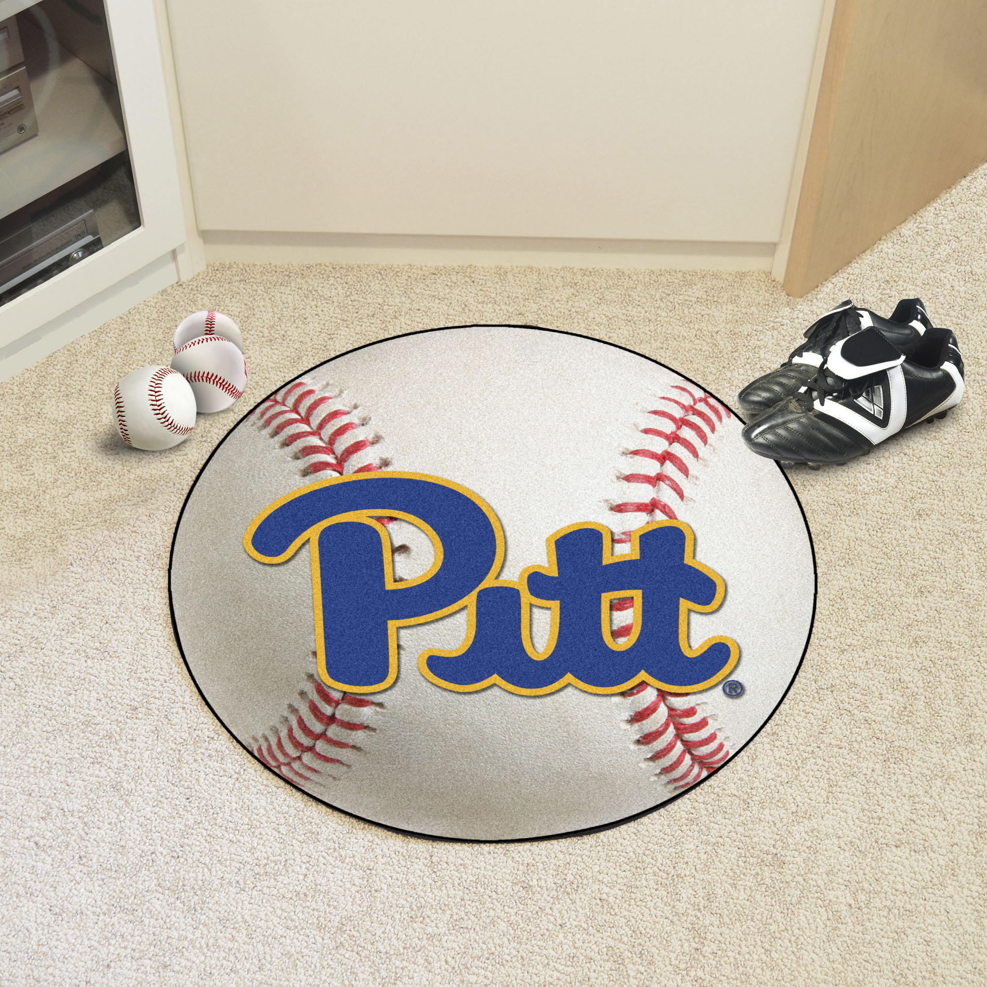 University of Pittsburgh Ball Shaped Area Rugs (Ball Shaped Area Rugs: Baseball)