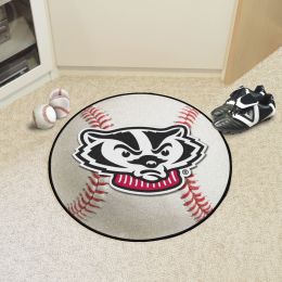Wisconsin Badgers Ball Shaped Area Rugs (Ball Shaped Area Rugs: Baseball)