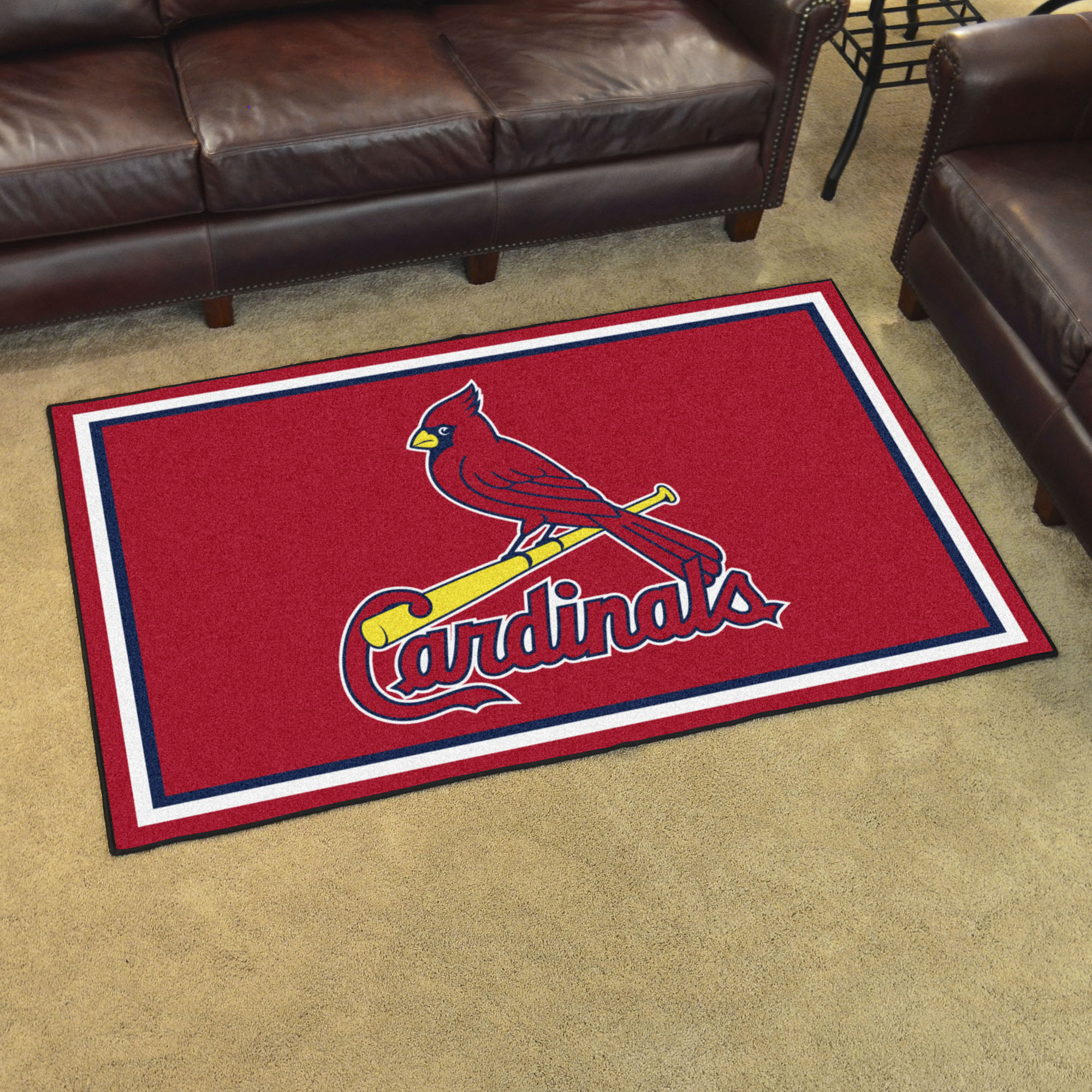 St. Louis Cardinals Area Rug - 4 x 6 Nylon (Field & Logo: Field & Logo)