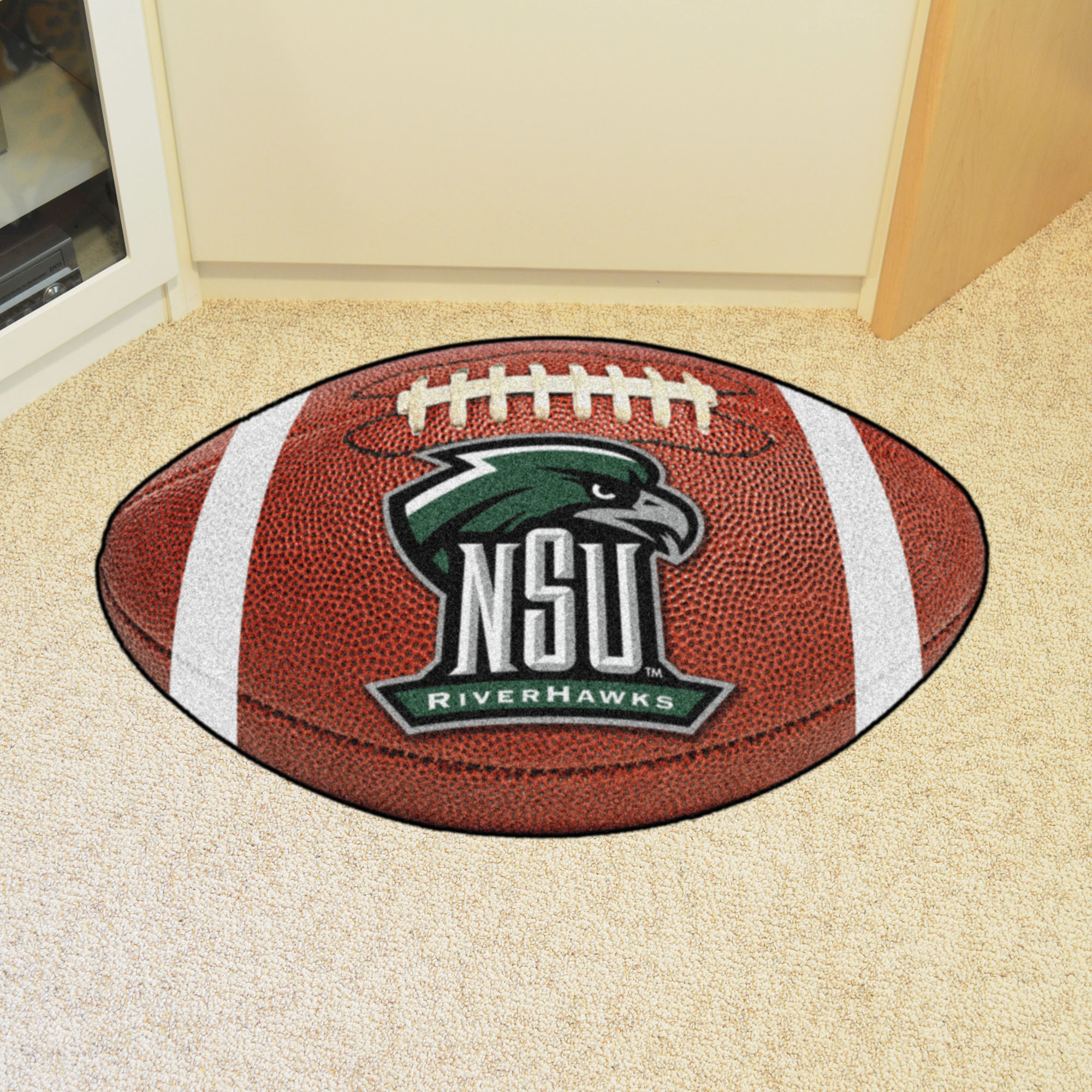 Northeastern State University Ball Shaped Area Rugs (Ball Shaped Area Rugs: Football)