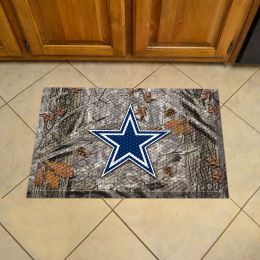 Dallas Cowboys Scrapper Doormat - 19 x 30 rubber (Field & Logo: Camo & Logo)