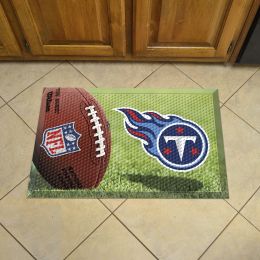 Tennessee Titans Scrapper Doormat - 19 x 30 rubber (Field & Logo: Football Field)