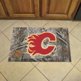 Flames Scrapper Doormat - 19" x 30" Rubber (Camo or Rink Design: Camo & Logo)