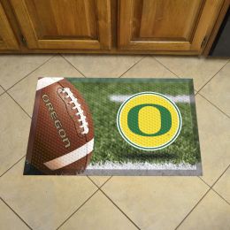 University of Oregon Scrapper Doormat - 19" x 30" Rubber (Field & Logo: Football Field)