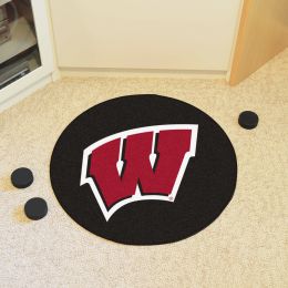 University of Wisconsin Ball Shaped Area Rugs (Ball Shaped Area Rugs: Hockey Puck)