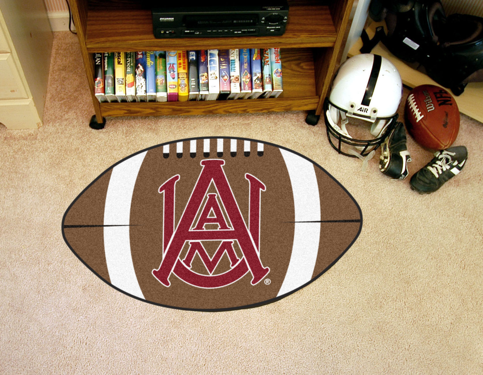 Alabama A&M University Ball-Shaped Area Rugs (Ball Shaped Area Rugs: Football)