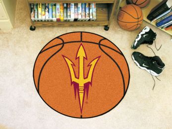 Arizona State Ball-Shaped Area Rugs - Pitchfork Logo (Ball Shaped Area Rugs: Basketball)