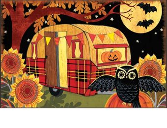 Indoor & Outdoor Halloween Campers MatMates Doormat (Doormat or Flag: Doormat)