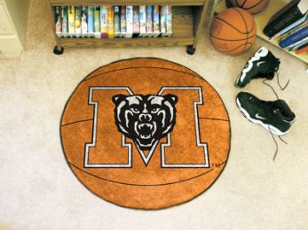 Mercer University Ball Shaped Nylon Eco Friendly  Area Rugs (Ball Shaped Area Rugs: Basketball)