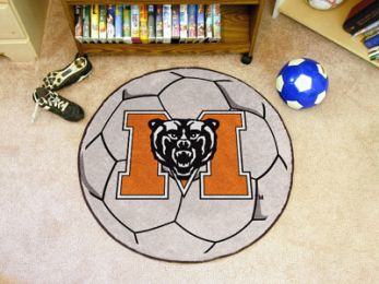 Mercer University Ball Shaped Nylon Eco Friendly  Area Rugs (Ball Shaped Area Rugs: Soccer Ball)