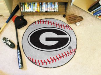 University of Georgia Ball Shaped Area Rugs - Black (Ball Shaped Area Rugs: Baseball)