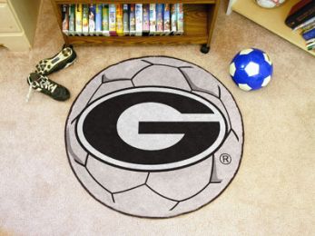 University of Georgia Ball Shaped Area Rugs - Black (Ball Shaped Area Rugs: Soccer Ball)