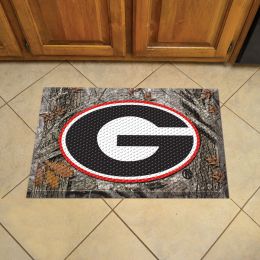 University of Georgia Scrapper Doormat - 19" x 30" Rubber (Field & Logo: Camo & Logo)