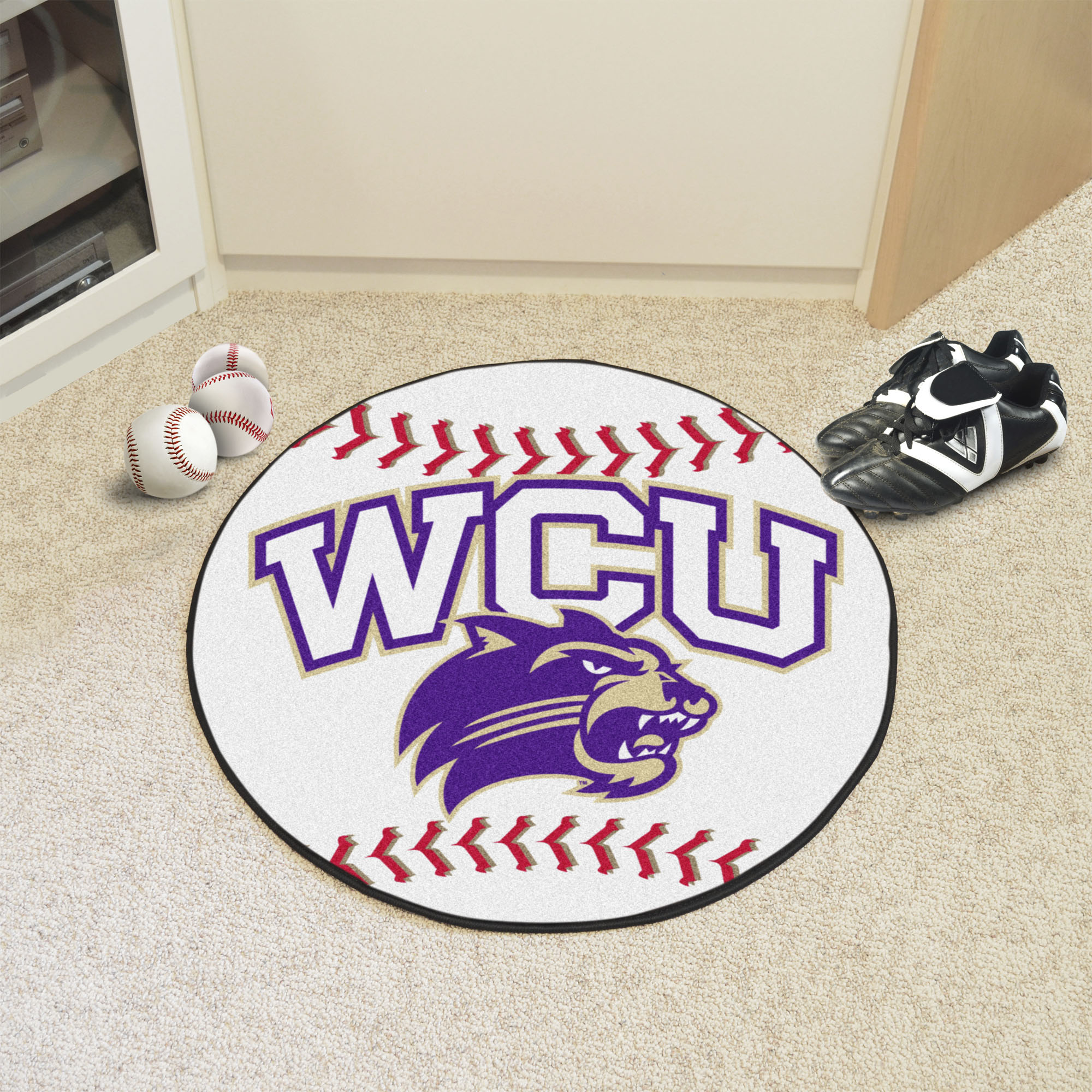 Western Carolina University Ball Shaped Area Rugs (Ball Shaped Area Rugs: Baseball)