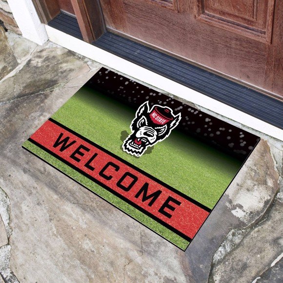 North Carolina State  University Flocked Rubber Doormat - 18 x 30