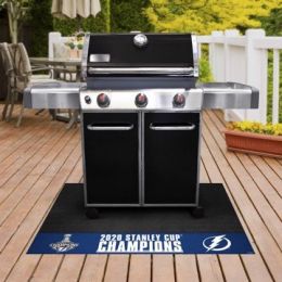 Tampa Bay Lightning 2020 Stanley Cup Champions Grill Mat â€“ Vinyl 26 x 42