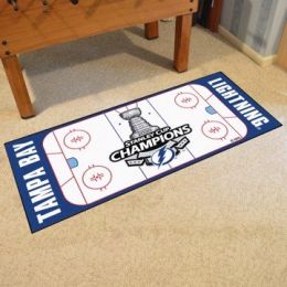 Tampa Bay Lightning 2020 Stanley Cup Champions Rink Runner Mat - Nylon 30 x 72