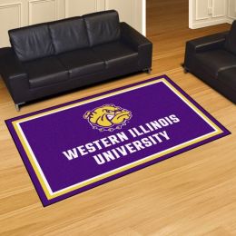 Western Illinois University Colonel Rock Area Rug â€“ 5 x 8