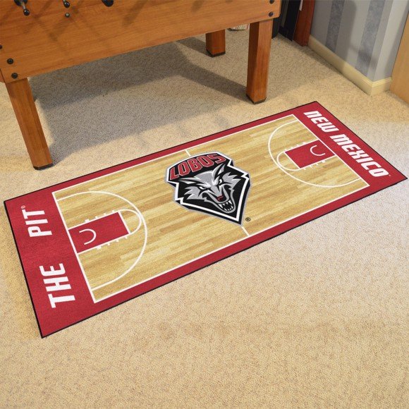 New Mexico Lobos Basketball Court Runner Mat - 30 x 72