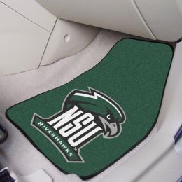 NSU Riverhawks 2pc Carpet Floor Mat Set - Nylon & Vinyl