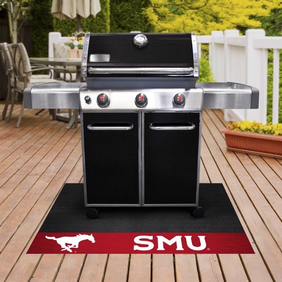 SMU Mustangs Grill Mat - Vinyl 26" x 42"