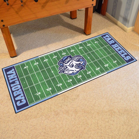 Tar Heels Mascot Field Runner Mat - Nylon 30" x 72"