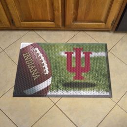 Indiana Hooisers Football Scrapper Mat - 19 x 30 Rubber