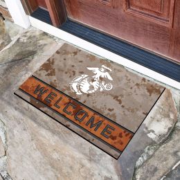 U.S. Marines Flocked Rubber Doormat - 18 x 30