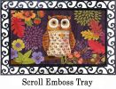 Indoor & Outdoor Floral Owl MatMate Doormat-18x30