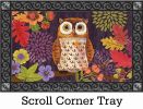 Indoor & Outdoor Floral Owl MatMate Doormat-18x30