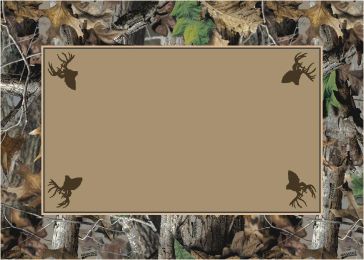 Timber Realtree Bordered Tree & Leaves Camouflage Nylon Area Rug