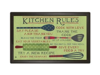 Indoor & Outdoor MatMates Insert Doormat - Kitchen Rules