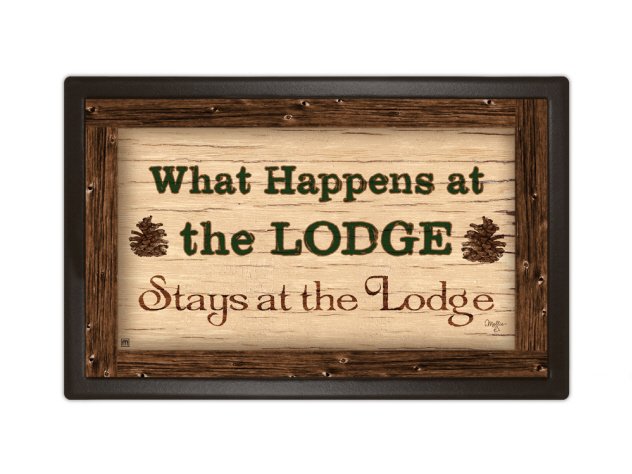 Indoor Outdoor Matmates Sayings Doormat At The Lodge
