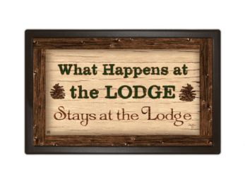 Indoor & Outdoor MatMates Sayings Doormat - At the Lodge