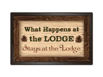 Indoor & Outdoor MatMates Sayings Doormat - At the Lodge