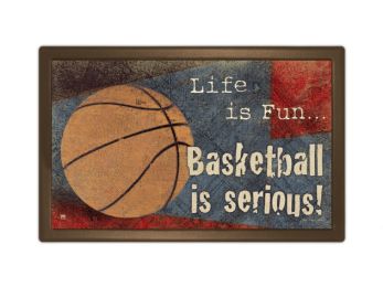 Indoor & Outdoor MatMates Sayings Doormat - Basketball is Serious