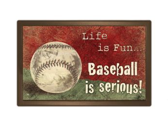 Indoor & Outdoor MatMates Sayings Doormat - Baseball is Serious