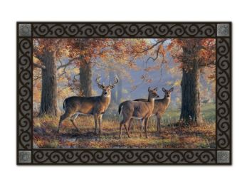 Forest Animals Deer Recycled Rubber MatMates Doormat