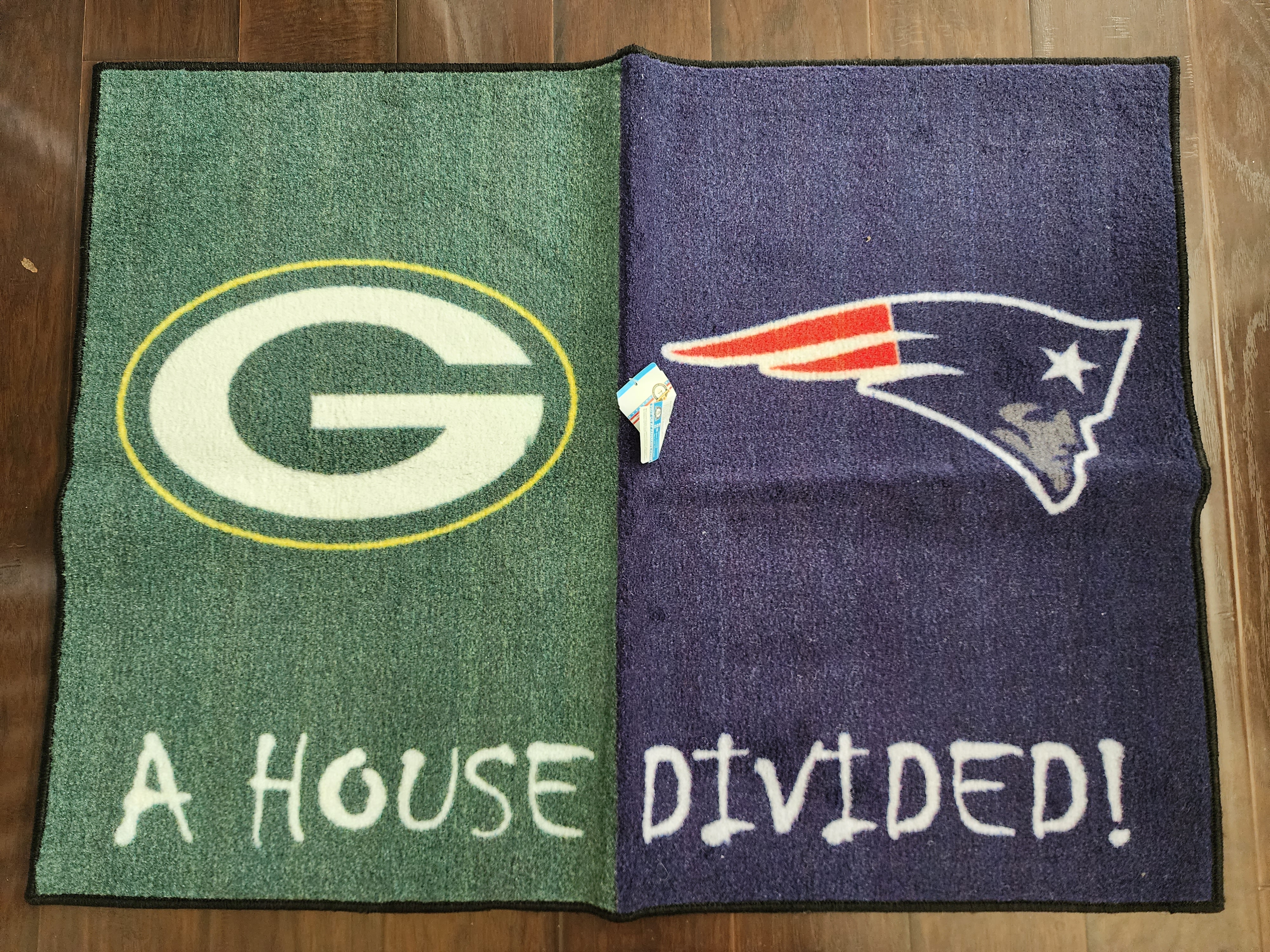 Packers - Patriots House Divided Mat - 34 x 45