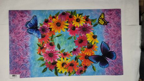 Butterfly Wreath Indoor & Outdoor Doormat - 18 x 30