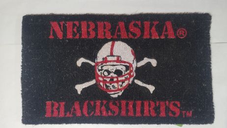 U of Nebraska Blackshirts Coir Doormat