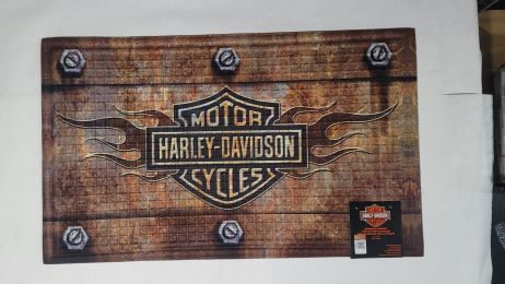Embossed Harley-Davidson Bar and Shield Doormat - 19 x 30