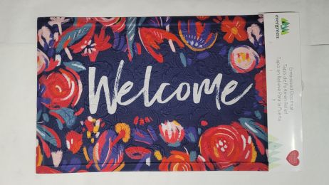 Embossed Heart Welcome Doormat - 19 x 30