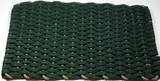 Forest Green with Tan Insert Rockport Hand Made Rope Doormat